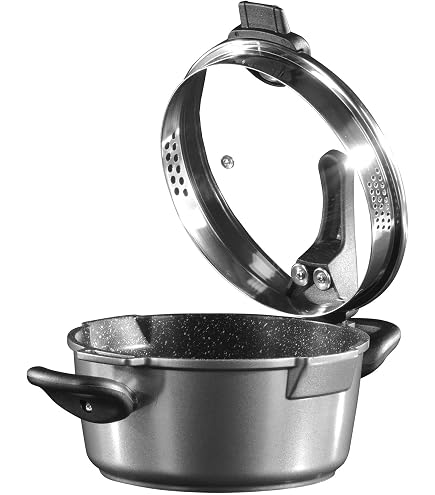 FIVI Bratentopf KURT 24 Cm – Aus 100% Recyceltem Aluminium, STONELINE-Beschichtung, Glasdeckel, Für Alle Herde