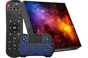 PINSTONE Android TV Box 4 GB RAM 128 GB Rom Smart Android Box Built - in 2.4 G/5 G WiFi Bluetooth 4.2, lettore multimediale Supporta video 4K 3D UHD con mini tastiera senza fili