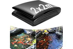 alouweekuky 2x2m Teichfolie, Teichfolien 0.2mm Stärke, Fischteichfolie Wasserfall Teich Folie Teichplane für Gartenteich, teichbecken, Brunnen