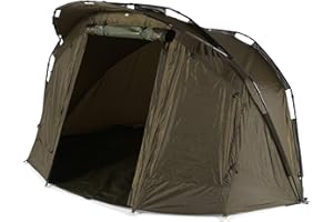 JRC Defender Peak Bivvy 205x140x270 cm Tente 1 Man Tente de Pêche Bivouac Parapluie Bivvy Abri Carpe