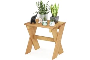 Furinno Tioman Table d'appoint avec Support pour Fleurs, Bois de Pin, 45,2 (W) x 43,9 (H) x 35,1 (D) cm
