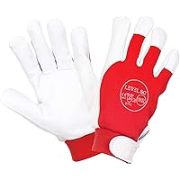 12 Paar Montagehandschuhe Leder Klettverschluss Arbeitshandschuhe 9,10(TECH-12) (9)