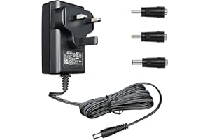 ANLINK 12V 2A/2000mA Power Supply Adapter, AC 100-240V 50/60Hz to DC 12V 2A/2000mA Wall Charger, Center Positive, 1.8M 20AWG Long Cable for Stable and Flexible Use, 3 Tips Included