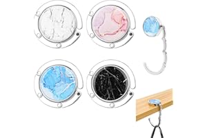 UTOCLEC Lot de 4 Supports de Sac à Main de Table, Crochet de Sac à Main, Support de Crochet de Sac Antidérapant Pliable, pour Table ou Bureau Suspension Sac à Mmain, Petits Objets