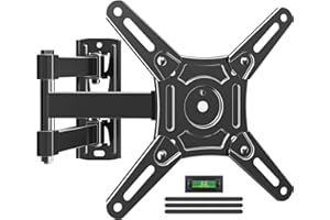 MOUNTUP TV Wall Bracket for Most 14-42 Inch LED, LCD, OLED Flat TVs & Monitors, Full Motion TV Mount with Tilt Swivel Extension, Max VESA 200x200mm up to 15KG, EU0030