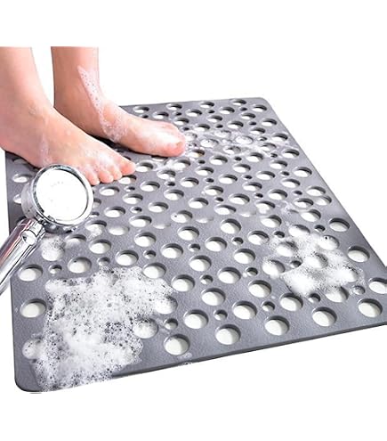Tappetino Doccia IDesign Pebblz Trasparente | Antiscivolo Con Ventose | Dimensioni 0.1x0.1x0.1 Cm - 5
