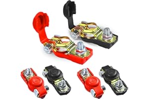 AZKEEGREY 12Pcs Car Battery Terminal Connectors, 12V Quick Release Battery Terminals Clamps,Copper Plate Car Battery Clamps for Boat Truck Car Van Caravan(6 Pairs Negative Positive 12-48V)