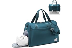 Kibachev Reisetasche Herren/Damen, Praktische Reisetasche Wasserdicht, Ryanair Handgepäck Tasche, Große Sporttasche Mit Schuhfach, Carry On Duffle Bag