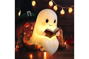‎AIDODIA AIDODIA Ghost Swing Lamp- Niedliche Geister-Leselampe- Halloween Deko Led Geist Lampe, Ghost Reading Book Lamp, Halloween-Dekoration FüR Leser Und Buchliebhaber (klein)
