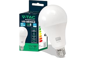 V-TAC Ampoule LED culot E27 20W (équivalent 150W) A80-2452 Lumen - 6500K Blanc Froid - Ouverture du faisceau lumineux 200° - Efficacité Maximale et Économie d'Énergie