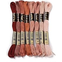 CABODYALS 8 Écheveau 6 Brins Fil à Broder Rouge Dégradée Varié Kit Fils Broderie De Point De Croix Ficelles Bracelet D'amitié Résistant Idéal Pour Couture La Fabrication De Bijoux Crochet Bricolage