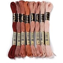 CABODYALS 210 Yards Di Filo Da Ricamo Bianco - 24 Matasse In Poliestere 6 Capi, Per Punto Croce, Braccialetti E Cucito