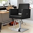 Multigot Salon Barber Chair, 360 Degree Swivel Professional Hairdressing Chair with Footrest, Adjustable Hydraulic Haircut Chair Shaving Styling Chair for Barber Shop Cosmetic Studio Beauty Salon