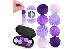 8 Stück Magnetische Fidget Toys, VICTERR Magnetische Sensorik Bälle, Anti-Stress Spielzeug aus Silikon, Fidget Bälle Magnetspiele Anti-Stress Spielzeug für Erwachsene Kinder Stressabbau Lila