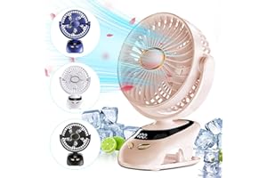 MEBIUSYHC Petit ventilateur de bureau USB portable à clipser,ventilateur de bureau à vent puissant,ventilateur personnel silencieux,rotation à 90 °,ventilateur de table pour la maison,le bureau (rose)