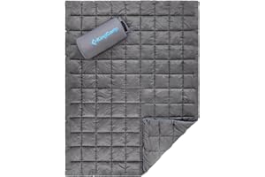 ‎KINGCAMP KingCamp Ultralekki koc podróżny, outdoorowy, wodoodporny, kompaktowy koc na kemping, piknik, podróż, 175 × 135 cm, szary