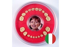 Scatolina per Denti da Latte Firsty Round (Rosso, Ragazzo, Ragazzi) AFB Italiano