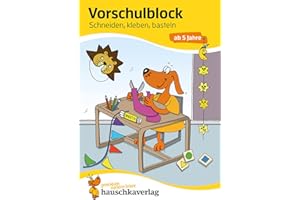 Ubungsmaterial fur kindergarten und vorschule - t618 - vorschulblock - schneiden, kleben, basteln ab: Bunter Rätselblock - Förderung mit Freude: 618