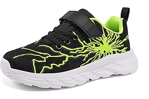 Qciplr Hallenschuhe Für Jungen Turnschuhe Für Jungen Mädchen Sportschuhe Kinder Laufschuhe Mesh Atmungsaktiv Tennisschuhe Leicht Outdoor Fitness Sneaker