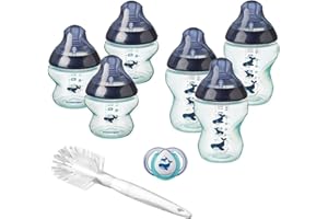 Tommee Tippee Biberon Kit Naissance pour Nouveau-né, Closer to Nature, Blanc et Décoré