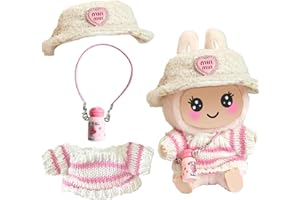 HXRCDFJY Cute Mini Plush Dolls Clothing Outfit Only Clothing Accessories, Mini Plush Dolls Clothing Outfit, Set of 3 17 cm Doll Clothes DIY Outfit, Gifts for Boys and Girls (A)