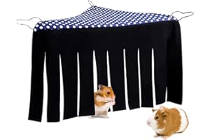Xinstroe Eckversteck aus Vlies für Meerschweinchen, Frettchen, Chinchillas, Igel, Zwergkaninchen und andere kleine Haustiere (dunkelblau)