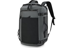 BAGROUPS Plecak podróżny 40x30x20 do linii Wizzair, Rozszerzalny plecak podróżny 40x30x25cm do samolotu, Torba sportowa z kompartmentem na buty, wodoodporny plecak na laptopa 15,6 cala szary