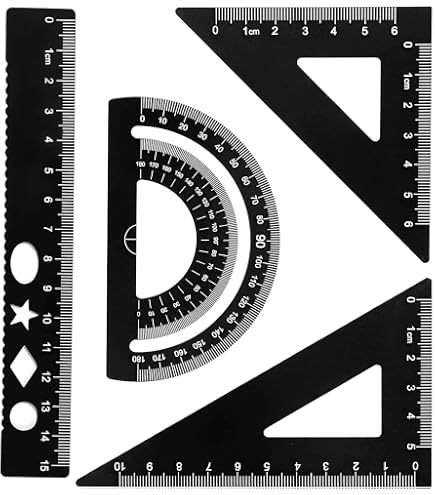 Squadra Geografica JOLLY 25 Cm – Trasparente Con Manico Regolabile | Per Disegno Tecnico E Scuola, Infrangibile - 4