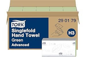 Tork grüne Zickzack Papierhandtücher Advanced 290179 - H3 Falthandtücher für Papierhandtuchspender - saugfähig und reißfest, 2-lagig, grün - 15 x 250 Tücher