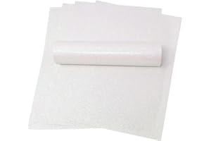 Syntego Papier A4 épais et doux au toucher à paillettes 150 g/m² / 40 lb 10 feuilles (blanc irisé)