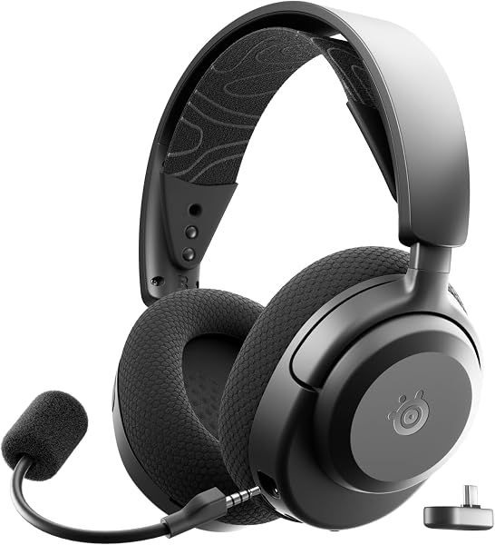 SteelSeries Arctis Nova 3P Wireless Auriculares Gaming multiplataforma - App - Batería 40h - Controladores magnéticos de neodimio - 2,4 GHz/Bluetooth - Micro extraíble - PS5, PS4, PC, Switch -Negro - 1
