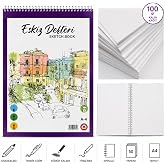 Lona Lucy A4 Spiralli Eskiz Defteri, 100 gr/m&sup2; Kalın Kağıt, 50 Yaprak, &Ccedil;izgisiz, Karakalem ve Teknik &Ccedil;izim i&ccedil;in, 21x29.7 Sant