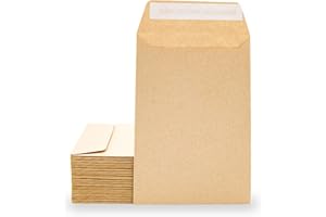 M-Office - Sobres de papel kraft, pequeños sobres de silicona para invitaciones o bolsas de regalo para invitados de boda, 100 x 145 mm, sobres para joyas o semillas · M-Office (100 unidades)