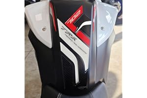 labelbike - Naklejka 3D na Zbiornik paliwa z żywicy do Dekoracji i Ochrony Zbiornika Motocykla kompatybilna z Benelli TRK 702 - kolor biały