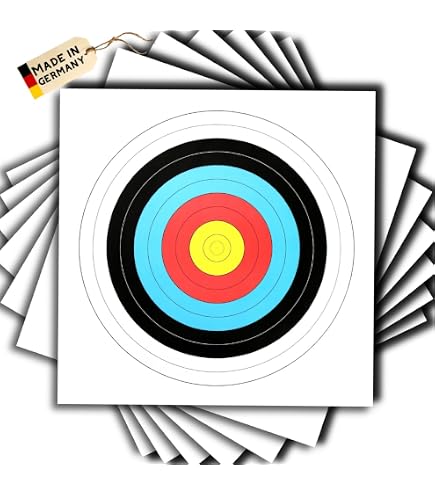 S F Bogenschieß-Zielset – Mit Zielscheibe, 20/30 Papierzielen & Pfeilabzieher, 45x45 Cm, Für Anfänger & Profis