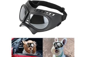 ‎NAMSAN NAMSAN Hundebrille Sonnenbrillen für Augenschutz Hunde Brille mit Verstellbare Träger Mode Hundeschutzbrille für Kleine/Mittlere Hunde-Silber