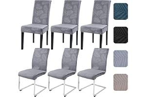Alishomtll Stretch stolsöverdrag set om 6, kort lugg blad stolsöverdrag