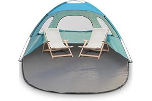 Tenda da spiaggia JAICOM per 2-3 persone, protezione UV UPF 50+, leggera, veloce da montare, tre finestre ariose, per famiglia, spiaggia, giardino, campeggio