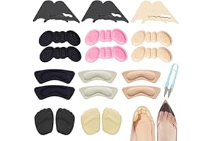 DNWFZ 11 Paar Fersenpolster Fersenschutz für zu Große Rutschfest Vorfußpolster Schuhe Fersenhalter Fersenkissen Schuhfüller Einlagen Heel Pads Pads Ferse Fersen Schuheinlagen Schuhverkleinerer Fersenpads