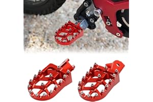 JESTOP Foot Pegs Footpegs, Dirt Bike Footrest Foot Pedals Rests Replacement CNC Wide Pegs for Sur Ron S/X Light Bee Segway X260 X160 (Red)