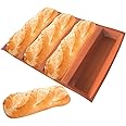 Bluedrop Silicone Bread Forms 12" Hot Dog Bread Molds Non Stick Silicone Coated Fiber Glass Bakery Trays Moulds