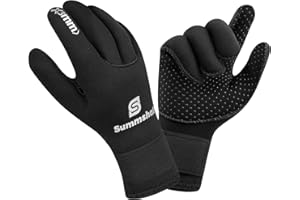 ‎SUMMSHALL Summshall Neoprenhandschuhe 3mm Neopren Handschuhe für Damen Herren Thermisch Anti-Rutsch Wärmender Tauchhandschuhe mit elastischem Handgelenk zum Tauchen, Surfen, Schnorcheln