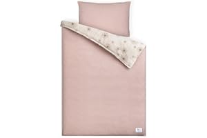 ‎LULUMOON lulumoon Musselin Kinderbettwäsche 100x135: Bettbezug 100x135 + Kissenbezug 40x60cm aus Baumwolle Oeko-TEX Standard – Leicht und Komfortabel Bettwäsche Set für Baby Kinder