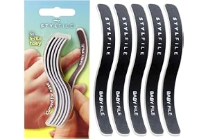 STYLFILE Baby S-File Böjd Spikfil för Nyfödd, Spädbarn, Emery Board & Manikyr