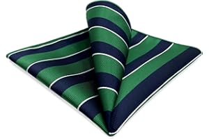 S&W SHLAX&WING Pañuelos de Bolsillo para Hombres Rayas Negocios Regalo Azul Marrón