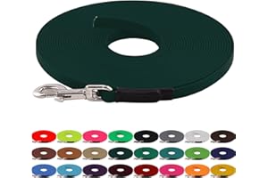 BioThane Recall Lead For Dogs 5–15 kg, 9 mm Wide, Without Hand Loop, Up To 30 Metres, Stitched, Available In Many Colours, 3 m