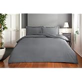 TA&Ccedil; Basic Standart Pamuk Saten Nevresim Takımı, Antrasit, King Size