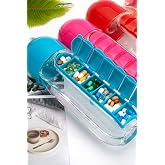Mobee Pillbox 7 B&ouml;lmeli İla&ccedil; Kutulu Matara 600Ml İla&ccedil; Saklama Kutusu ve Suluk 1450