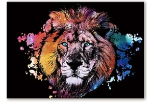 SWDZ Peinture à Gratter Adulte Carte à Gratter Papier à Gratter/Foil Art (Lion)