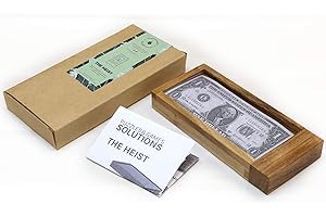 SIAMMANDALAY Money Box Puzzle Gift Set – Wooden Brain Teaser Puzzle Box Challenging Intelligence Puzzle Games, Money Safe Puzzle, Secret Lock Box, Logic & Problem Solving Toy & Unique Gift (ATM)